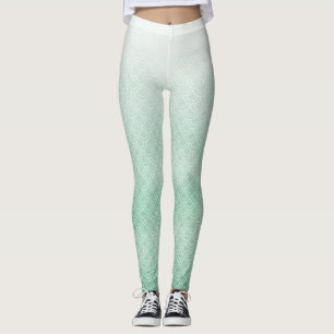 Leggings Guêtres écallieuses de jambes de sirène verte