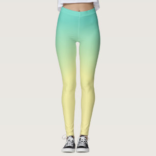 Leggings Guêtres en pastel d'Ombre - vert pour jaunir le