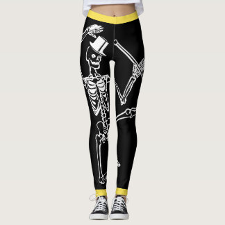 Leggings Guêtres faites sur commande DANSANT le SQUELETTE