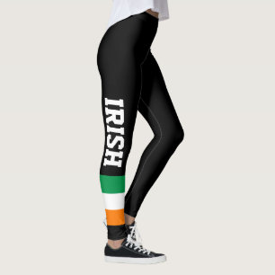 Leggings Guêtres faites sur commande de drapeau irlandais