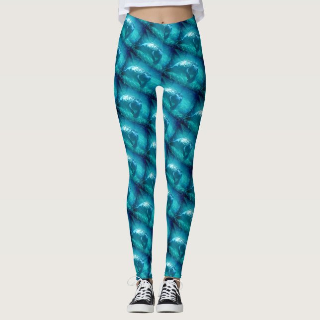 Leggings Guêtres faites sur commande de lamantin paisible (Devant)