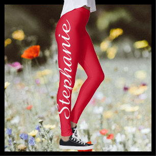 Leggings Guêtres faites sur commande de mode/yoga de rouge