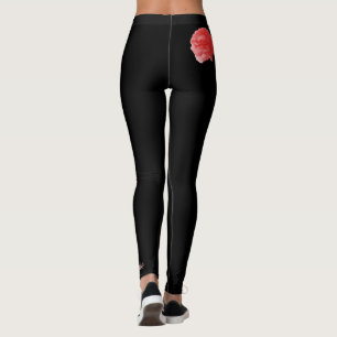 Leggings Guêtres faites sur commande noires, rose de corai
