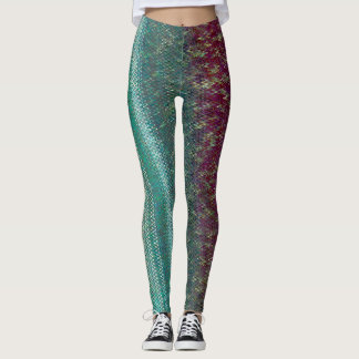 Leggings Guêtres foncées de broderie de pourpre et de vert