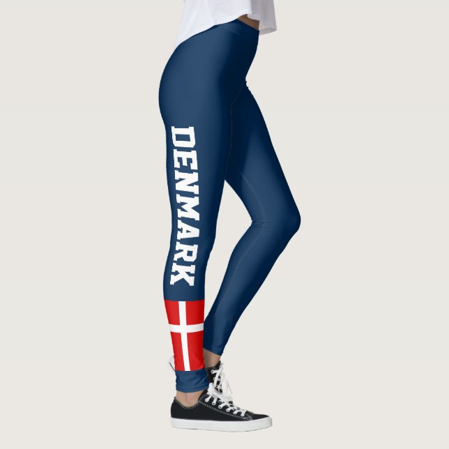 Leggings Guêtres foncées faites sur commande de drapeau (Droite)