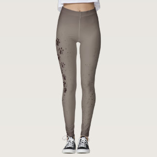Leggings Guêtres grises d'empreinte de patte d'Ombre