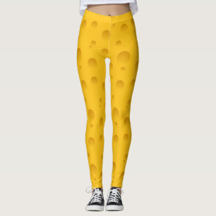 Leggings Guêtres jaunes drôles d'impression de motif de