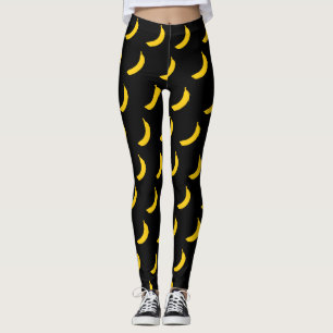 Leggings Guêtres jaunes mignonnes d'impression de banane