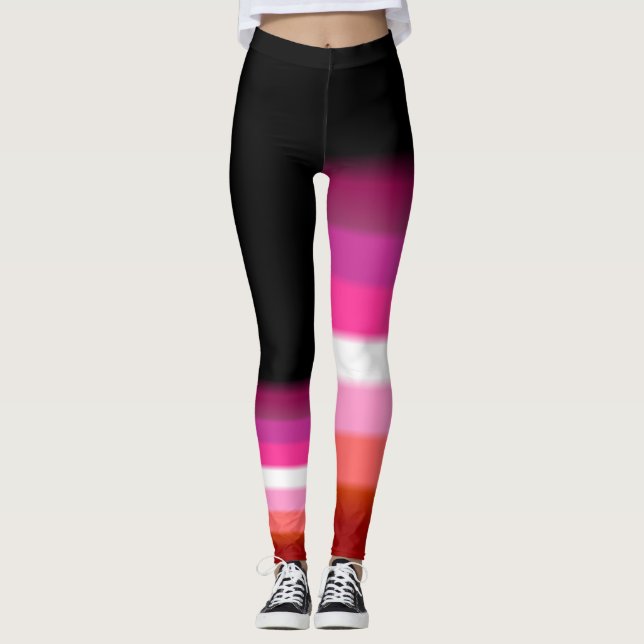 Leggings Guêtres lesbiennes asymétriques de drapeau de (Devant)
