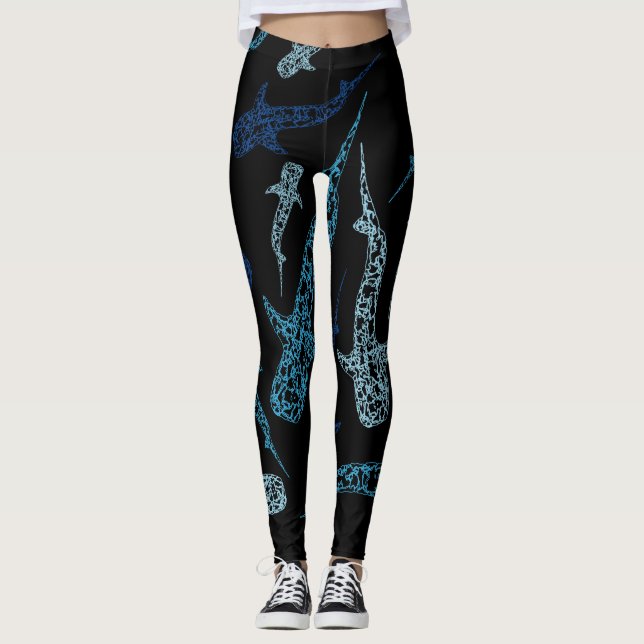 Leggings Guêtres modelées de requin de baleine (Devant)