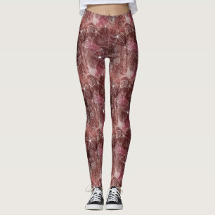 Leggings Guêtres modelées par brun rose posées