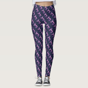 Leggings Guêtres modelées par pourpre décoré d'un