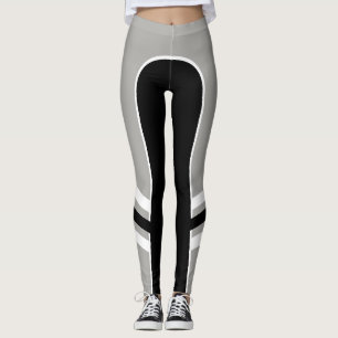 Leggings Guêtres mono fraîches de bande latérale