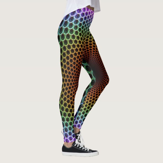 Leggings Guêtres multicolores psychédéliques de (Droite)