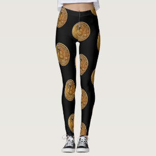 Leggings Guêtres noires de Bitcoin des femmes cryptos