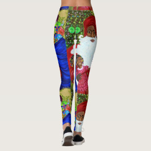 Leggings Guêtres noires de concepteur du père noël - usage