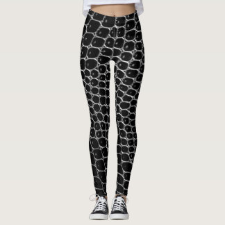 Leggings Guêtres noires d'impression de crocodile