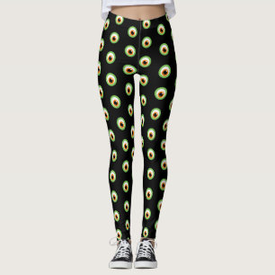 Leggings Guêtres noires d'oeil de monstre