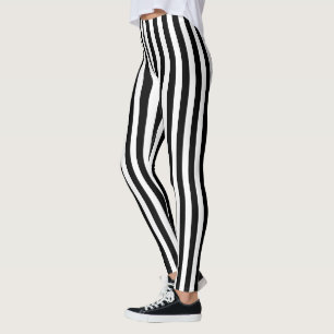 Leggings Guêtres noires et blanches modernes de motif de
