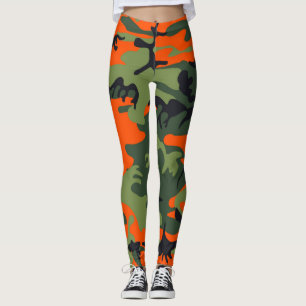 Leggings Guêtres oranges de camouflage de chasseurs