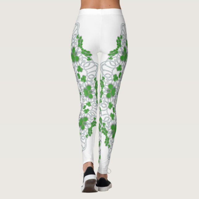 Leggings Guêtres - partout - trèfle 2 kaléïdoscopiques (Dos)