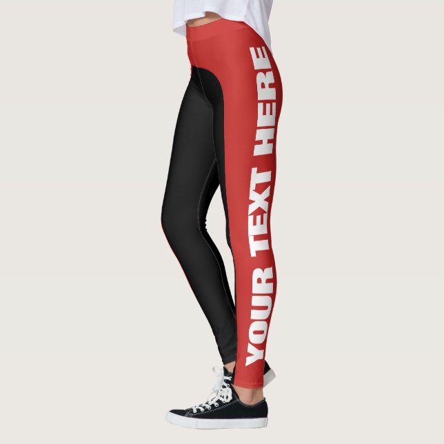 Leggings Guêtres personnalisables de couleur de caractères (Gauche)