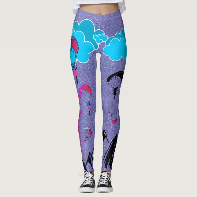 Leggings Guêtres pourpres de lutin de parapentisme de la (Devant)