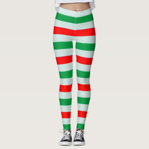 Leggings Guêtres rayées de sucre de canne de Noël