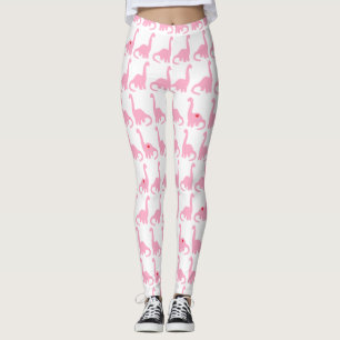 Leggings Guêtres roses de dinosaure