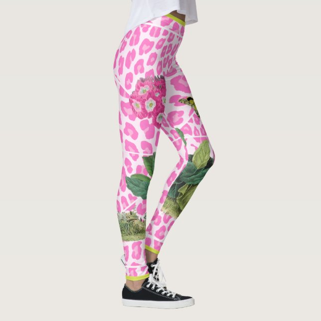 Leggings Guêtres roses de primevère (Droite)