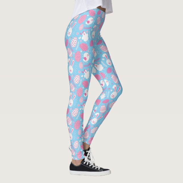 Leggings Guêtres roses et bleues simples du motif | de (Droite)