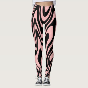 Leggings Guêtres roses et noires
