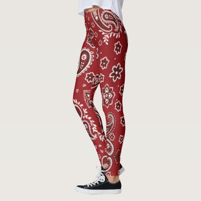Leggings guêtres rouges de bandana (Gauche)