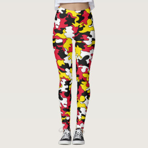Leggings Guêtres rouges et jaunes de Camo