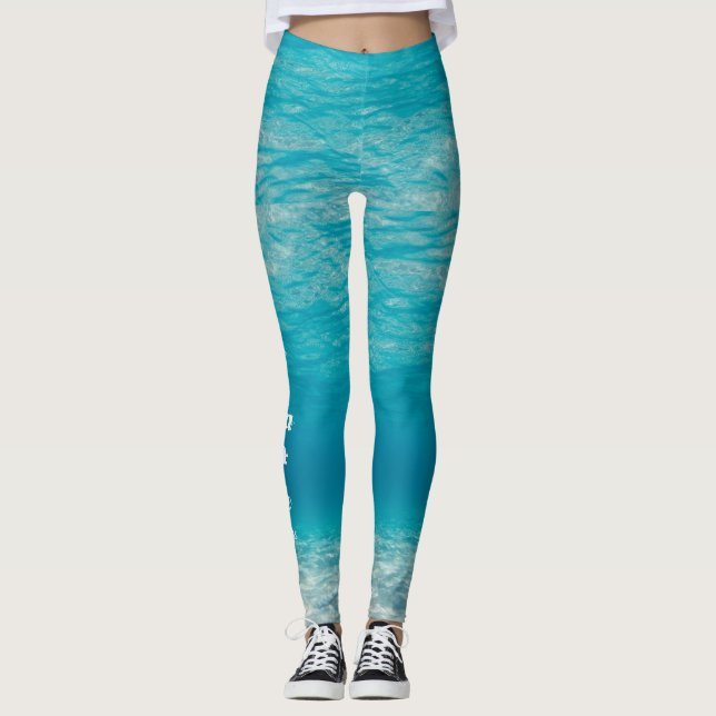 Leggings Guêtres sous-marines "des eaux hawaïennes" (Devant)