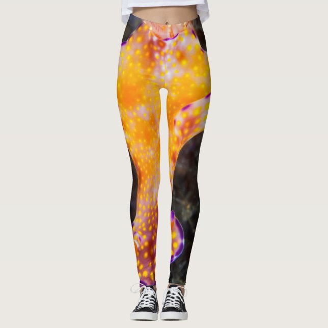 Leggings Guêtres splendides de Nudibranch (Devant)