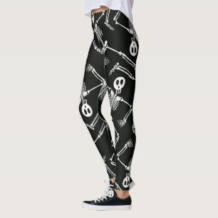 Leggings Guêtres squelettiques de motif de vacances de
