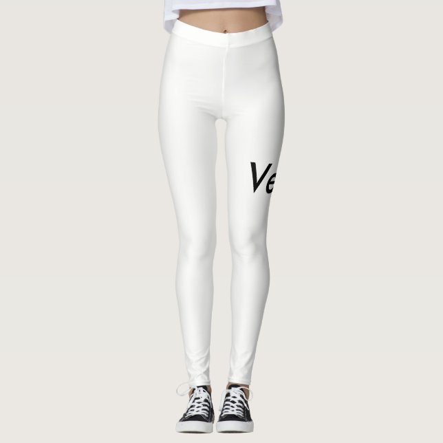 Leggings Guêtres végétaliennes audacieuses (Devant)