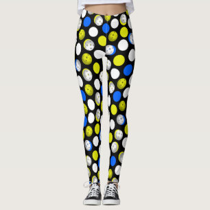 Leggings Guêtres vertes et bleues de Pickleballs