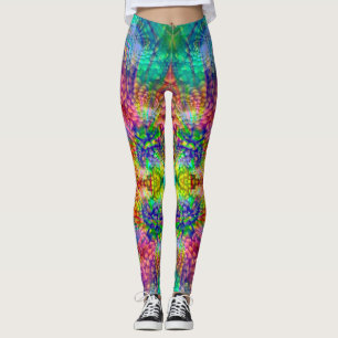 Leggings Guêtres vintages psychédéliques   de kaléidosc