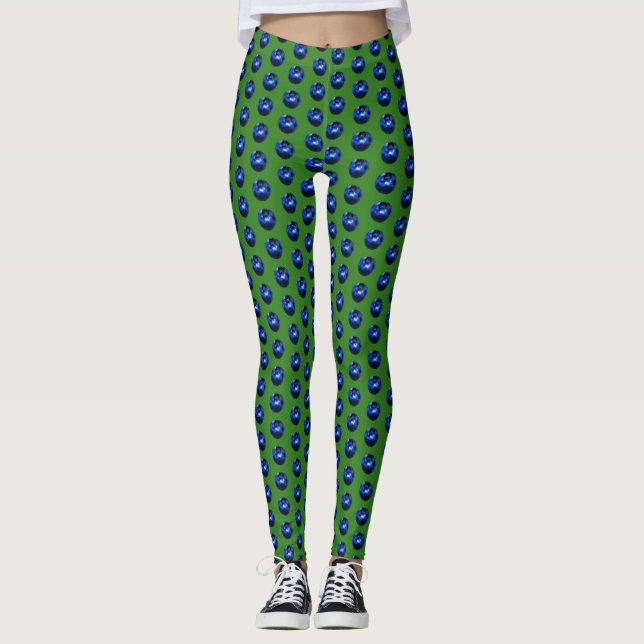Leggings Guêtres vives de myrtille (Devant)