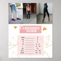Leggings guide size Zyia active wear Rep Poster