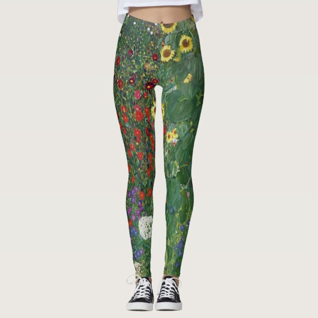 Leggings Gustav Klimt - Jardin agricole avec tournesols (Devant)