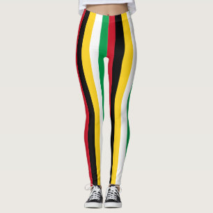 Leggings Guyane Couleurs du drapeau national Verticalement 