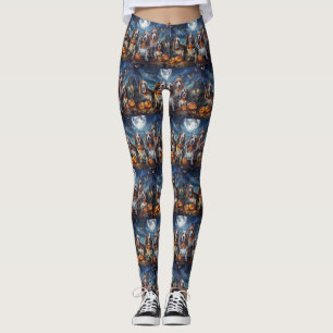 Leggings Halloween Basset Hound Éffrayant