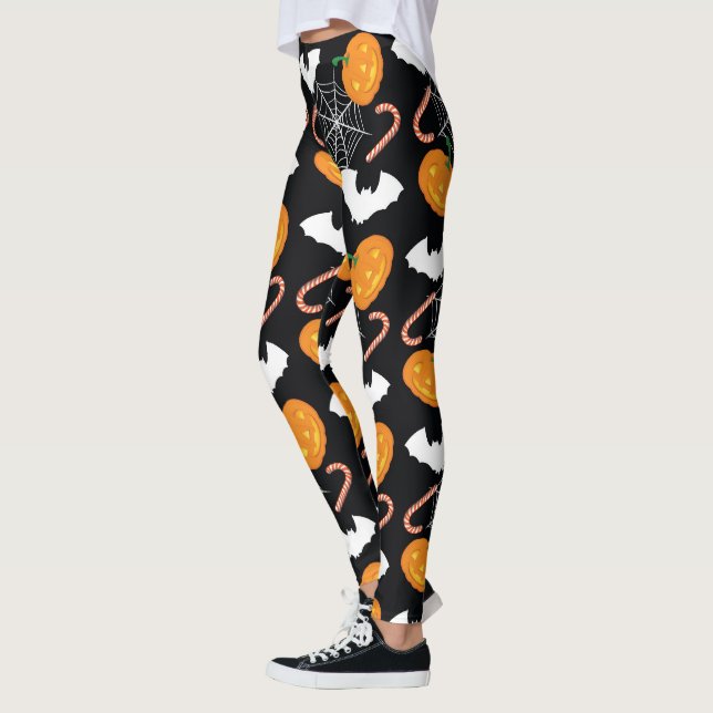 Leggings Halloween citrouille Et Webs (Gauche)