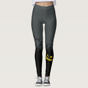 Leggings Halloween Éffrayant cimetière Jack-O-Lantern