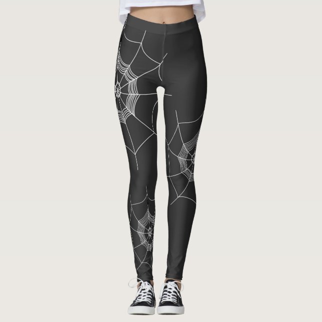 Leggings Halloween Éffrayant Spider Web Scary Whimsical (Devant)