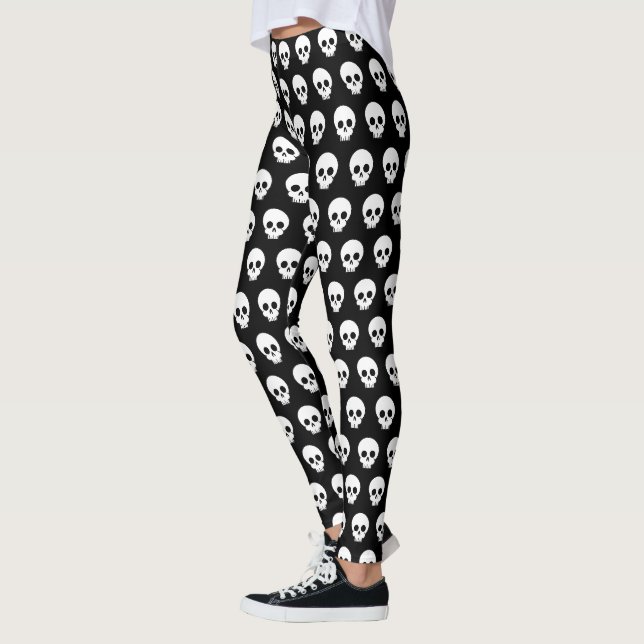 Leggings Halloween - Légendes de crâne éparpillées (Gauche)