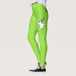 Leggings Halloween Partie Éffrayante Chat Cute Ghost Neon G
